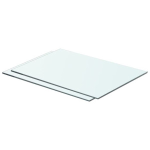 Półki, 2 szt., panel z przezroczystego szkła, 50 x 30 cm