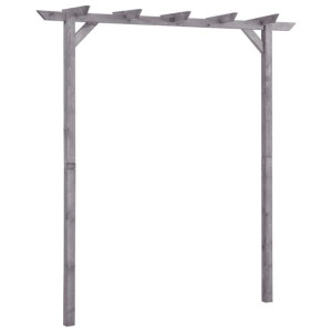 Pergola ogrodowa, szara, 200x40x205 cm, impregnowana sosna