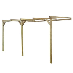 Pergola przyścienna, 2 x 4 x 2,2 m, drewno