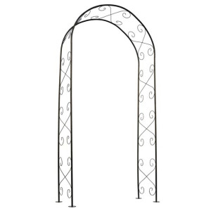 Łuk ogrodowy, metalowy, 100x37x230 cm, czarny