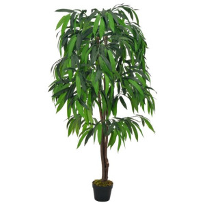Sztuczne drzewko mango z doniczką, zielony, 140 cm