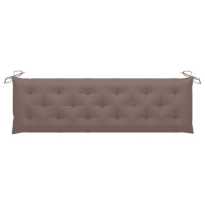 Poduszka na ławkę ogrodową, taupe, 180x50x7 cm, tkanina