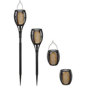 Pochodnia solarna EFEKT PŁOMIENIA 10x10x65cm 4w1 12 LED