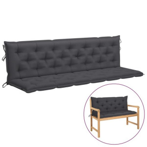 Poduszka na huśtawkę, antracytowa, 200 cm, tkanina