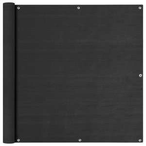 Parawan balkonowy, antracytowy, 120x600 cm, HDPE