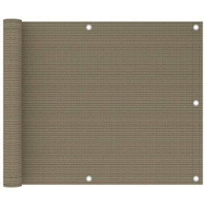 Parawan balkonowy, kolor taupe, 75x300 cm, HDPE