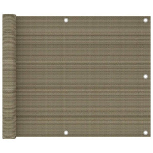 Parawan balkonowy, kolor taupe, 75x500 cm, HDPE