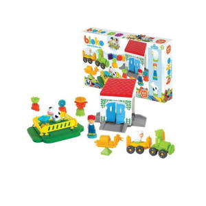 Lumarko Klocki Jeżyki Pin Bricksa W Kartonie 100 El. + 3 Figurki
