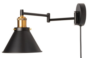 Kinkiet regulowany metalowy wysuwany z kablem Antic Brass