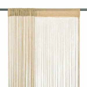 Zasłony sznurkowe, 2 sztuki, 100 x 250 cm, beżowe