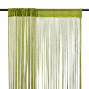 Zasłony sznurkowe, 2 sztuki, 100 x 250 cm, zielone
