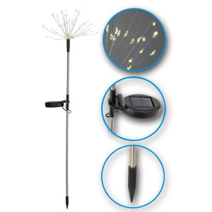 Lampa solarna dmuchawiec Firework 90LED Inox SASKA GARDEN