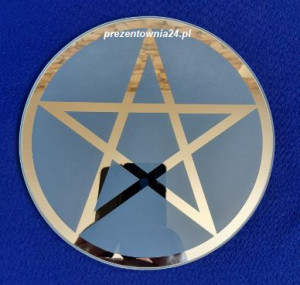 Pentagram Pentakl Lustro Szklo 20 Cm