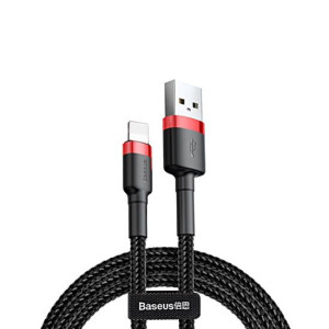 Baseus Kabel Cafule USB na Lightning 1,5A 2 metry CALKLF-C19 czarno-czerwon