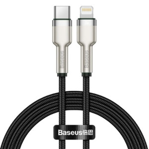 Baseus Kabel Cafule Metal Typ C na Lightning PD 20W 1 metr CATLJK-A01 czarn