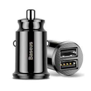 Baseus ładowarka samochodowa Circular Plastic 2xUSB 30W QC 3.0 5A CCALL-YD0