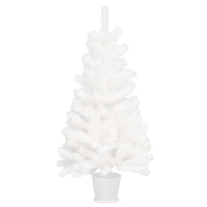 Sztuczna choinka z realistycznymi igłami, biała, 65 cm