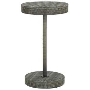 Stolik ogrodowy, szary, 60,5x106 cm, polirattan