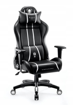 Duży Fotel gamingowy Diablo X-One XL Czarno-Biały