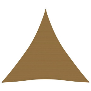 Żagiel przeciwsłoneczny, 160 g/m², kolor taupe, 3x3x3 m, HDPE