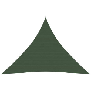 Żagiel przeciwsłoneczny, 160 g/m², ciemnozielony, 5x5x5 m, HDPE