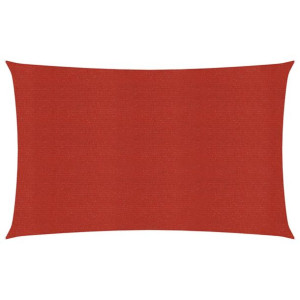 Żagiel przeciwsłoneczny, 160 g/m², czerwony, 3x4 m, HDPE