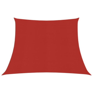 Żagiel przeciwsłoneczny, 160 g/m², czerwony, 3/4x2 m, HDPE