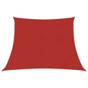 Żagiel przeciwsłoneczny, 160 g/m², czerwony, 3/4x3 m, HDPE