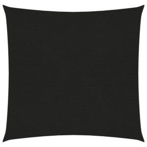Żagiel przeciwsłoneczny, 160 g/m², czarny, 2,5x2,5 m, HDPE