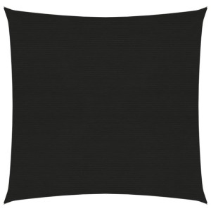 Żagiel przeciwsłoneczny, 160 g/m², czarny, 4,5x4,5 m, HDPE