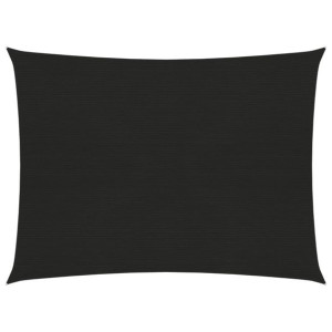 Żagiel przeciwsłoneczny, 160 g/m², czarny, 2x3,5 m, HDPE