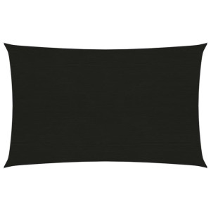 Żagiel przeciwsłoneczny, 160 g/m², czarny, 2x4,5 m, HDPE