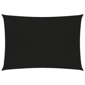 Żagiel przeciwsłoneczny, 160 g/m², czarny, 2,5x3,5 m, HDPE