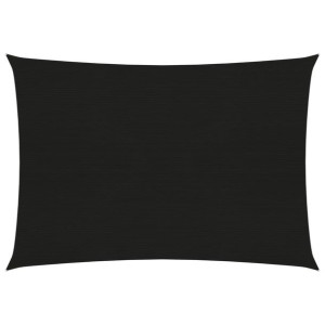 Żagiel przeciwsłoneczny, 160 g/m², czarny, 2,5x4 m, HDPE