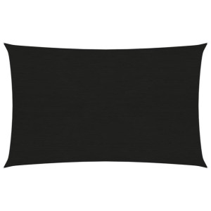 Żagiel przeciwsłoneczny, 160 g/m², czarny, 2,5x4,5 m, HDPE
