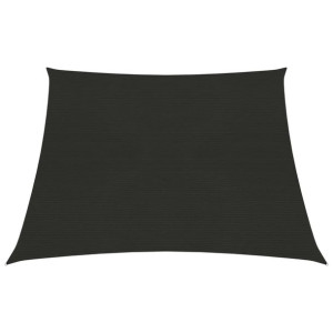 Żagiel przeciwsłoneczny, 160 g/m², czarny, 3/4x3 m, HDPE