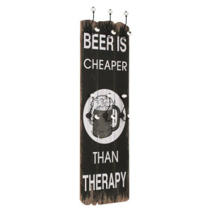 Wieszak ścienny na odzież wierzchnią, 120x40 cm, BEER CHEAPER