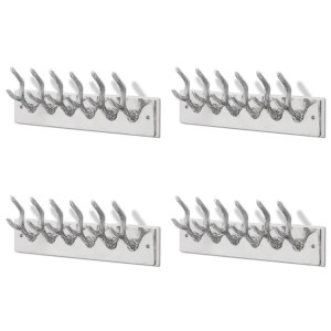 Wieszaki na płaszcze, 4 szt., srebrne, aluminiowe