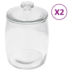 Szklane słoje z pokrywką, 2 szt., 3850 ml
