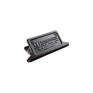 Klips do torebek Zassenhaus, metal, 11,5 x 3,5 x 4,5 cm, czarny