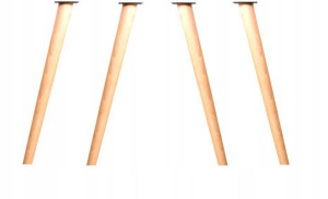 Nogi Drewniane Do Mebli Wys 50 Cm Toczone + Blachy