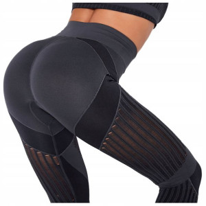 Legginsy sportowe PUSH up FITNESS wysoki STAN L