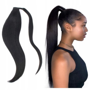 Doczepiany KUCYK 50 cm KITKA naturalne włosy 85g