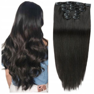 Doczepiane WŁOSY clip-in NATURALNE 50cm 8taśm 100g