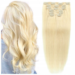Doczepiane WŁOSY clip-in NATURALNE 40cm 7 taśm 70g