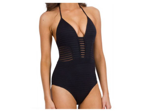 MONOKINI strój kąpielowy PASECZKI S czarny kostium