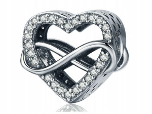 Charms Do Pandora Miłość Serce 925 Nieskończoność