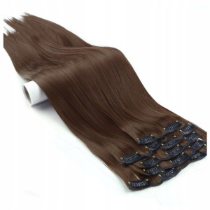 Doczepiane WŁOSY clip-in JAK NATURALNE 60cm 6 taśm