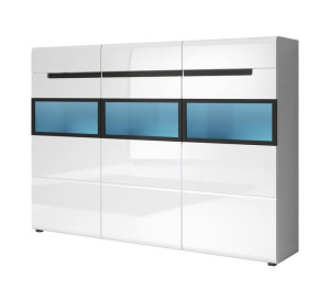 Komoda 180 Cm Biały Połysk Mdf Hektor 48
