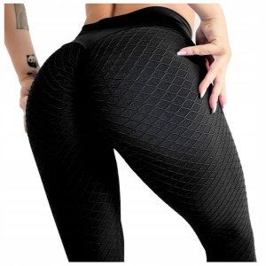 Legginsy sportowe PUSH up TEKSTURA wysoki STAN L